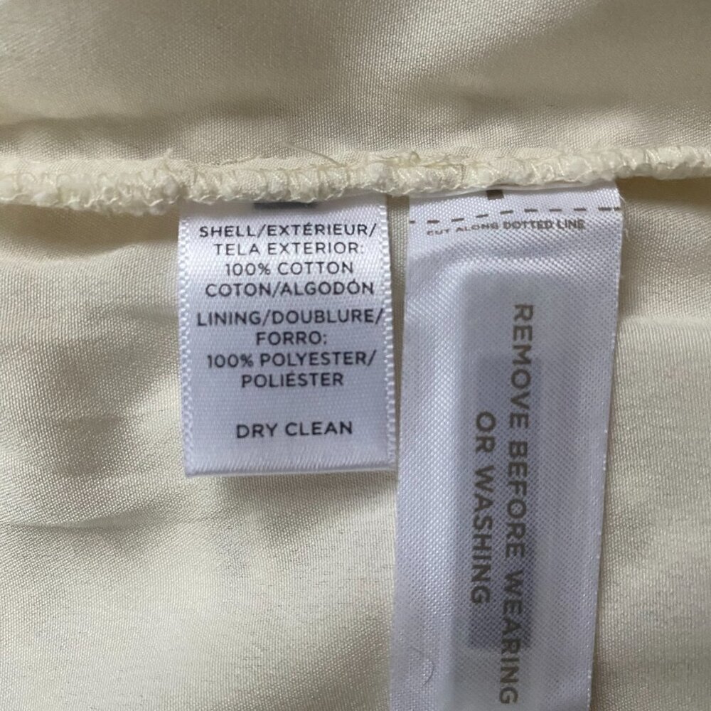 NWT Loft Ivory White Scalloped Lace Crochet Sleeveless Lined Shift Dress Size 2 - Picture 12 of 13